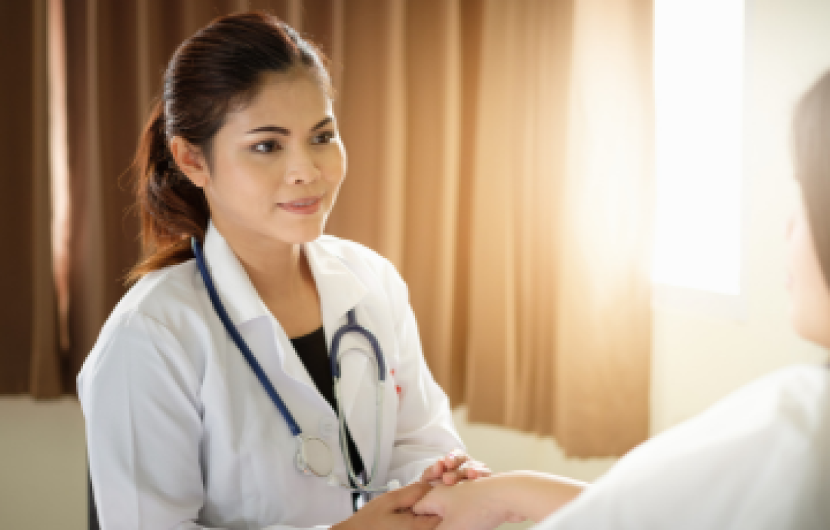 doctor talking to patient
