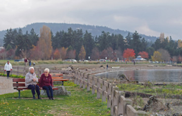 seniors on a bench