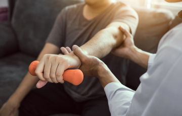 person receiving physiotherapy