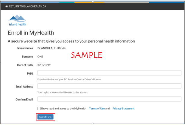 Enroll in MyHealth